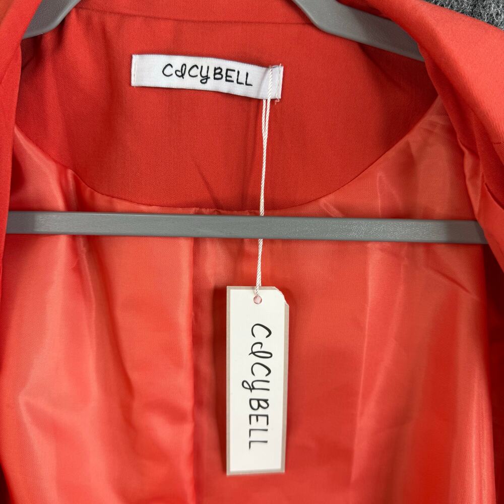 Cicy Bell Women's Tailored Blazer Jacket Orange Red Size Medium - Picture 4 of 9